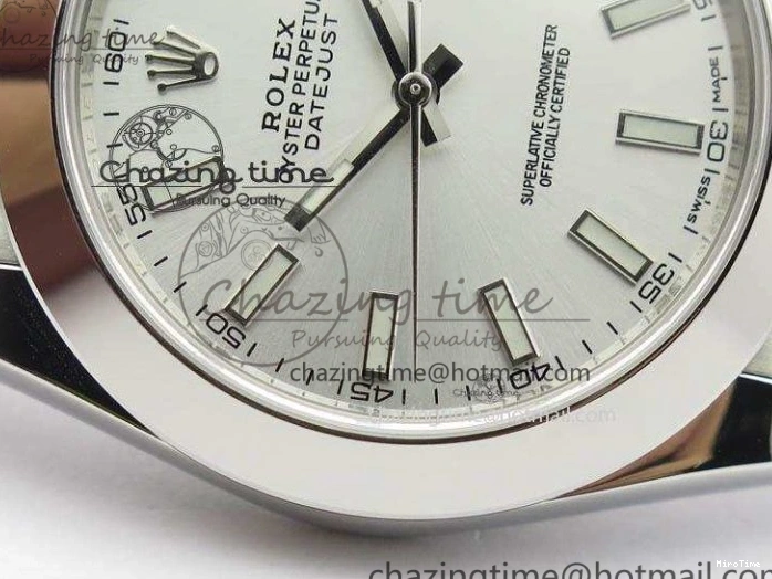 MiroTime 0416 HighQuality DateJust 41mm 126300 SS Noob 1:1 Best Edition Silver Dial Stick Markers On SS Bracelet A 3597